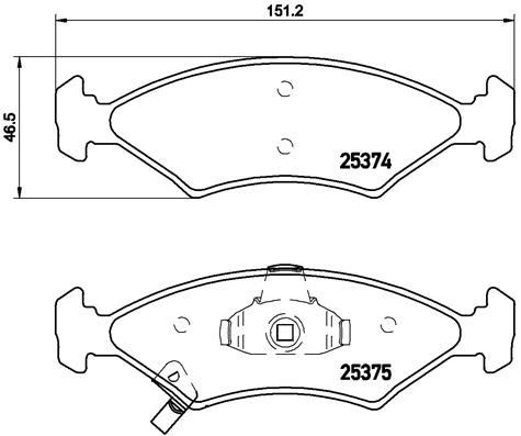 A.B.S. P 30 062 BREMBO BREMSBELÄGE, RICHTUNGSGEBUNDEN Bremsbelagsatz, Scheibenbremse